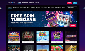 Party Casino homepage